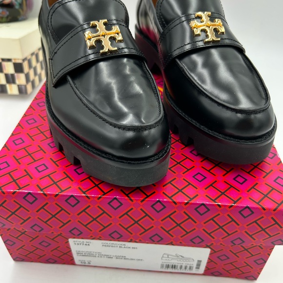 Women's Tory Burch Everly chunky leather loafers size 10.5 US - Picture 3 of 10